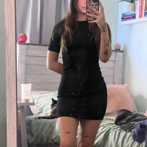 Black mini dress